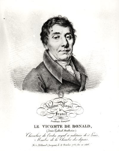 Louis, Vicomte de Blonald by French School